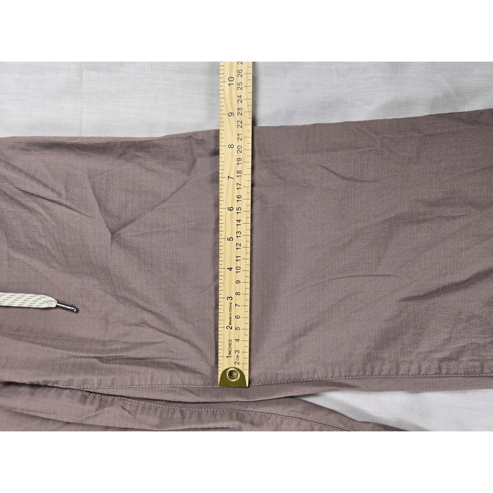 Vuori Pants Womens XS Brown Wide Leg Crop Elastic Waist Zip Pocket Stretch - Picture 5 of 9